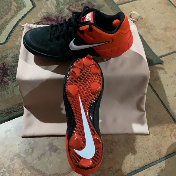 Nike Alpha Elite 2 Pro Baseball Cleat Orange/Black - Picture 11 of 12